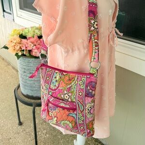 Vera Bradley bag adjustable crossbody Pink GUC